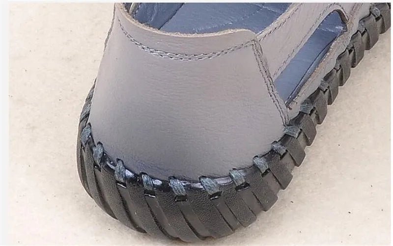 Sandales Plates Cuir pour Femme "Livia" - Restaur Cuirs
