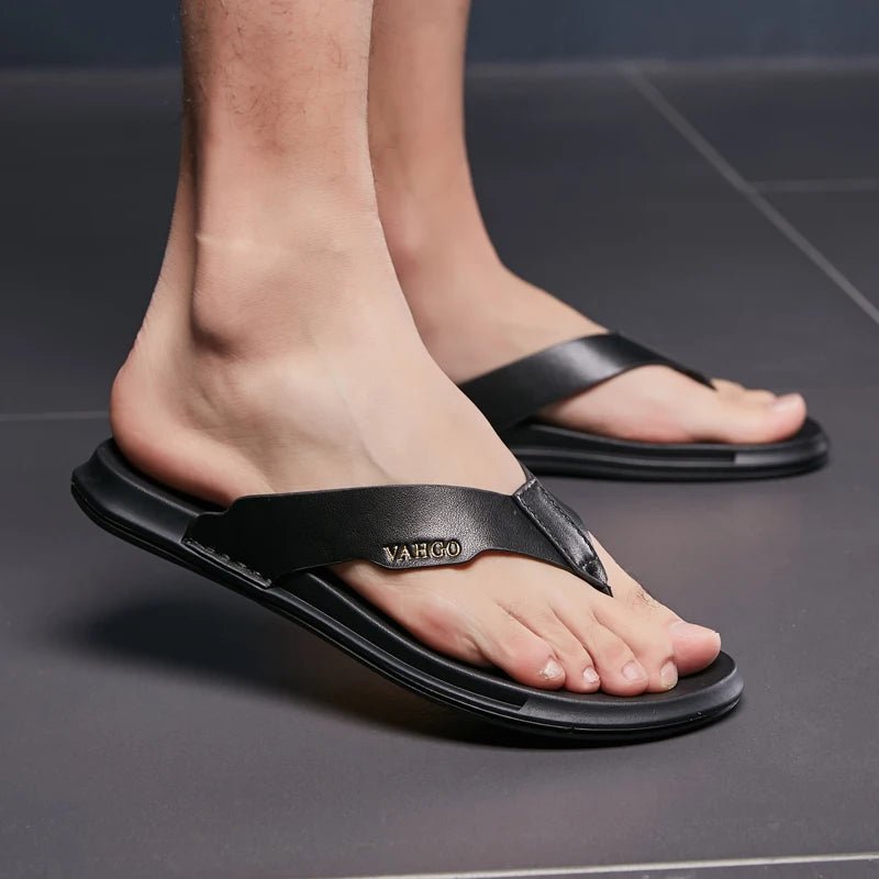 Tong cuir pour homme "L'Excellence" - Restaur Cuirs