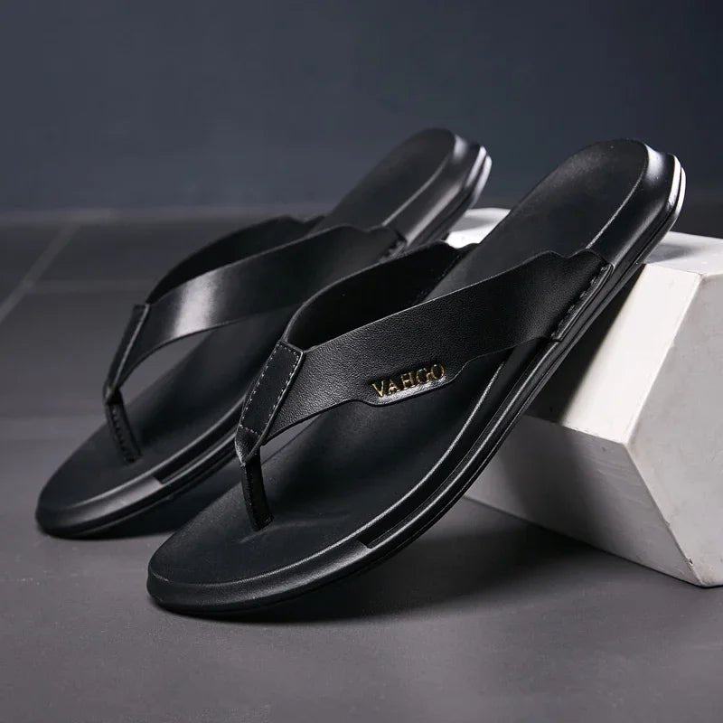 Tong cuir pour homme "L'Excellence" - Restaur Cuirs