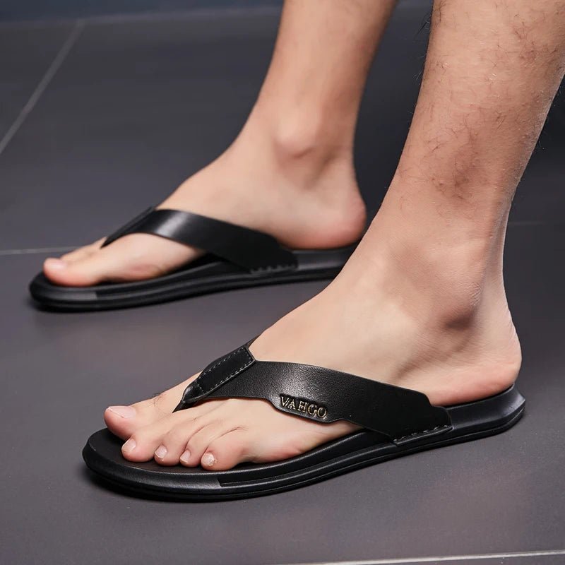 Tong cuir pour homme "L'Excellence" - Restaur Cuirs
