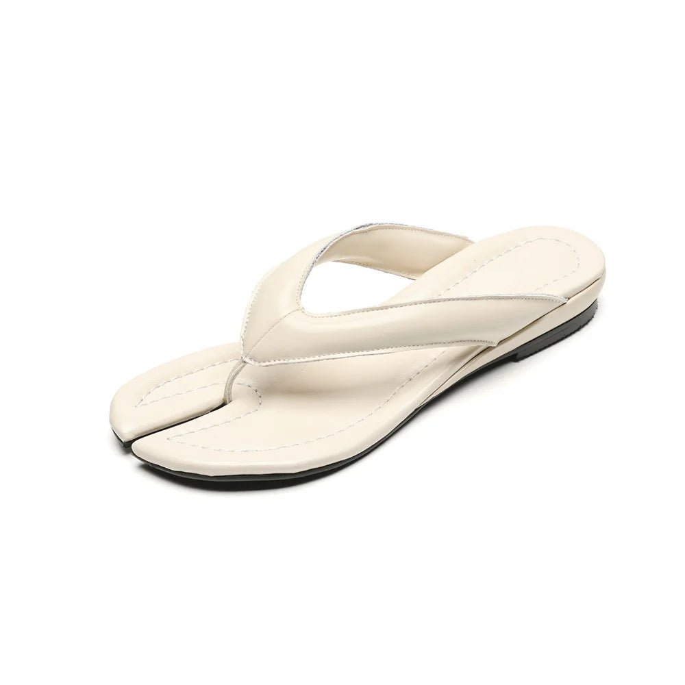 Tongs Cuir Femme Confort Estival "La Floraison"