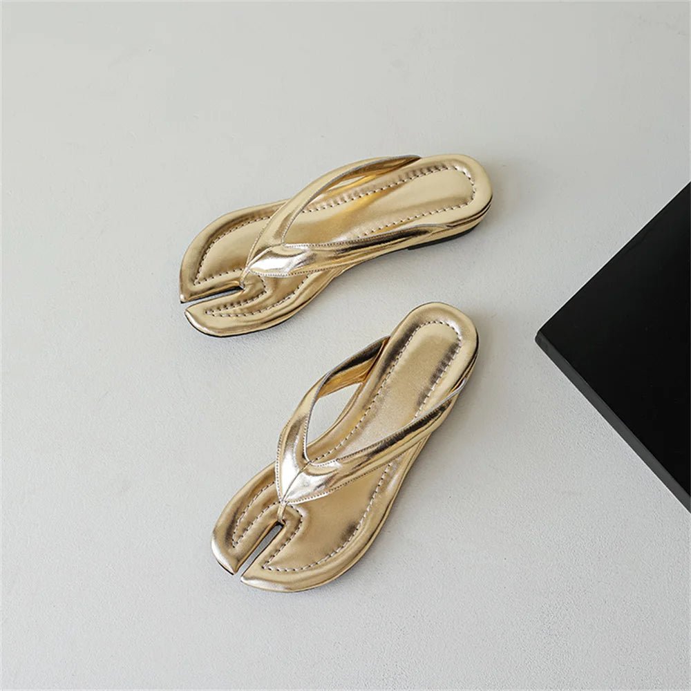 Tongs Cuir Femme Confort Estival "La Floraison"