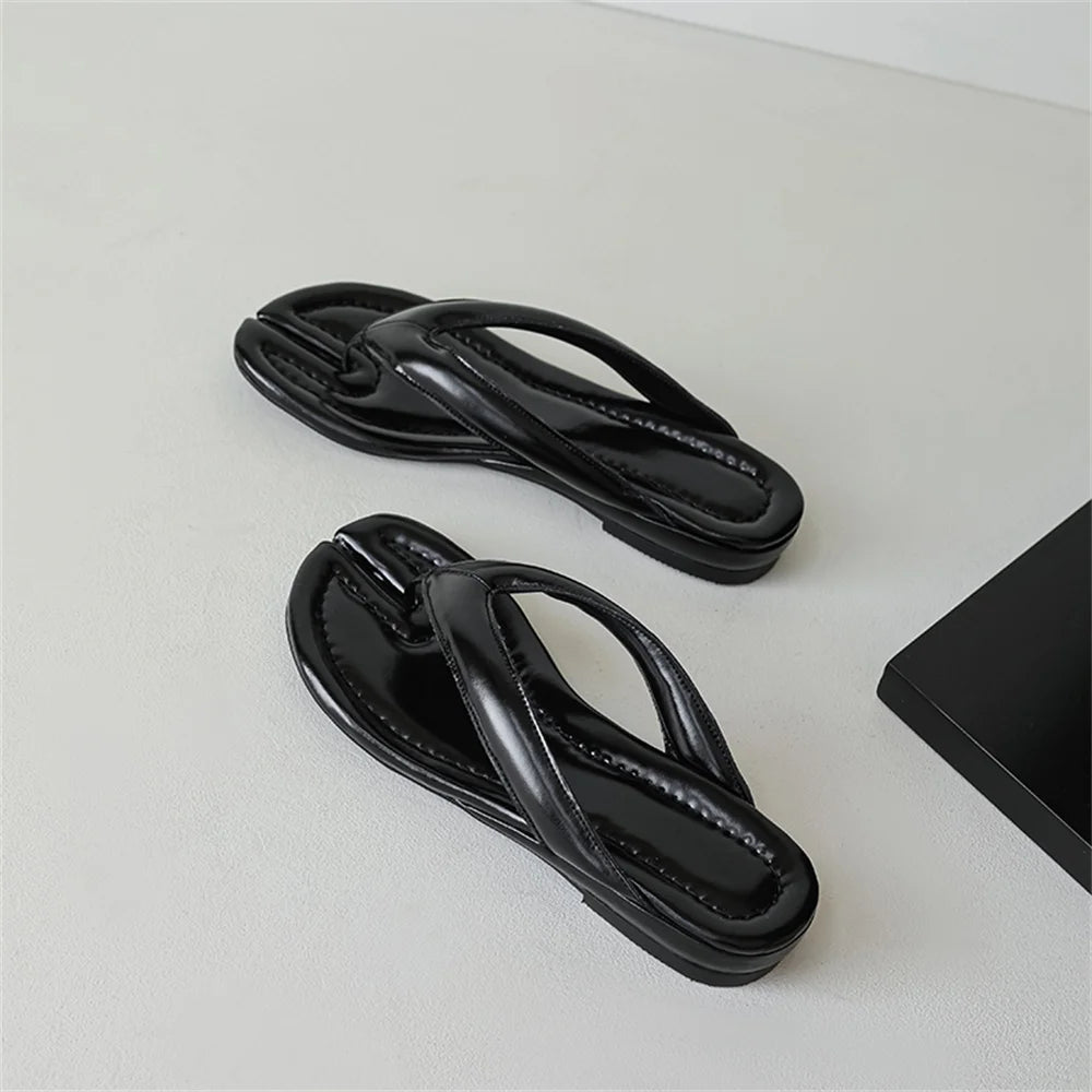 Tongs Cuir Femme Confort Estival "La Floraison"