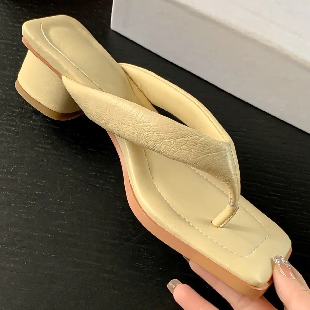Tongs Cuir Femme Confortables "L'Azurée"