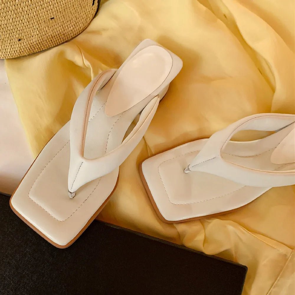 Tongs Cuir Femme Confortables "L'Azurée"