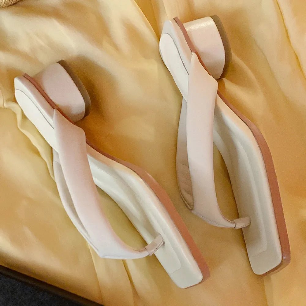 Tongs Cuir Femme Confortables "L'Azurée"