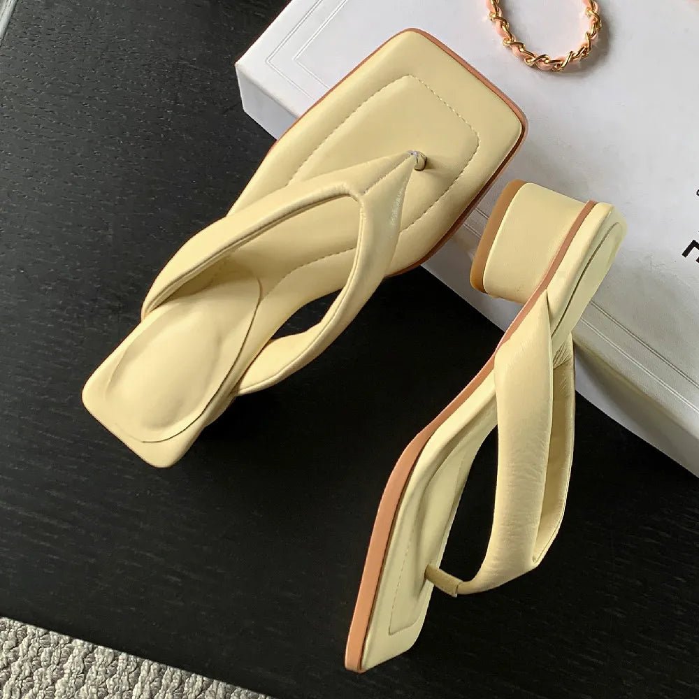 Tongs Cuir Femme Confortables "L'Azurée"