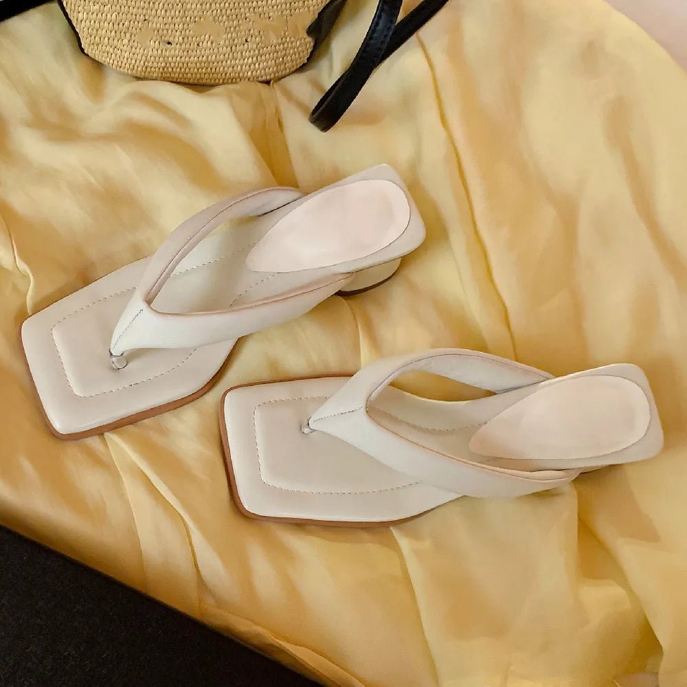 Tongs Cuir Femme Confortables "L'Azurée"