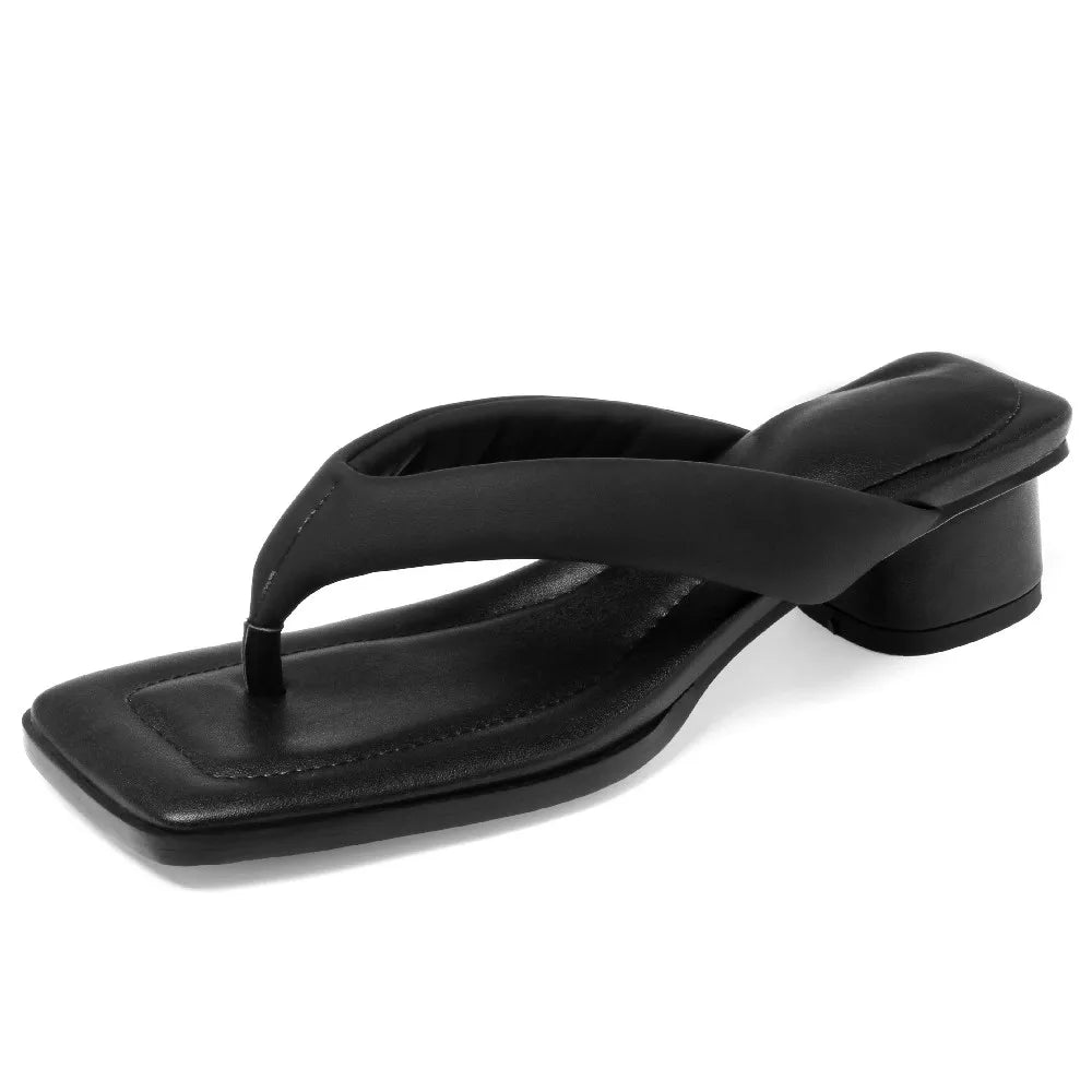 Tongs Cuir Femme Confortables "L'Azurée"