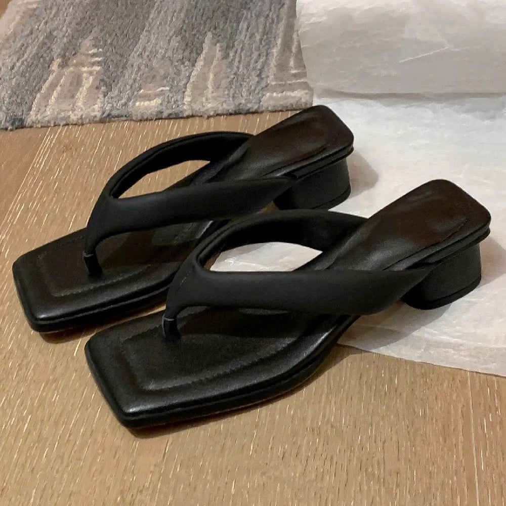 Tongs Cuir Femme Confortables "L'Azurée"