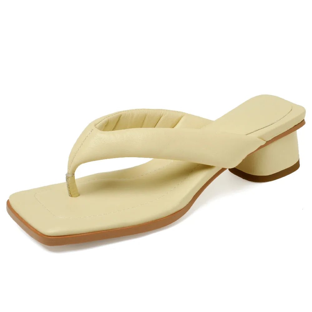 Tongs Cuir Femme Confortables "L'Azurée"