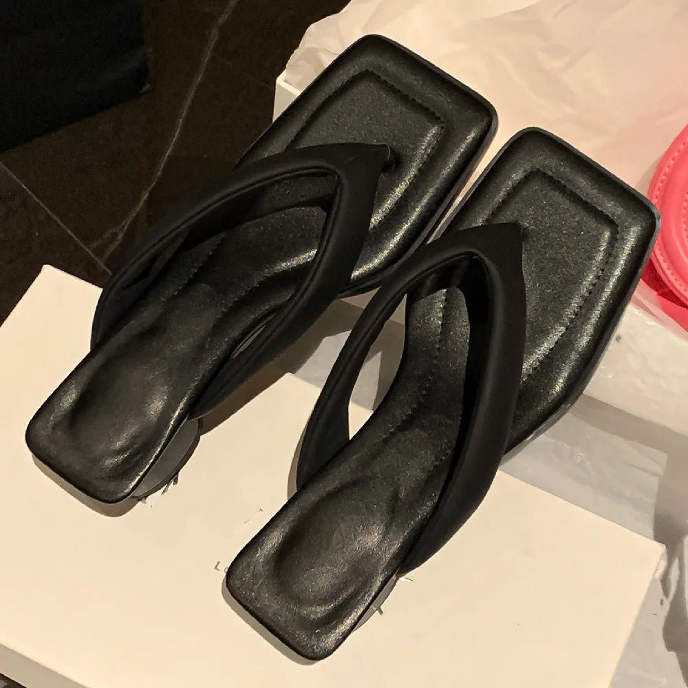 Tongs Cuir Femme Confortables "L'Azurée"