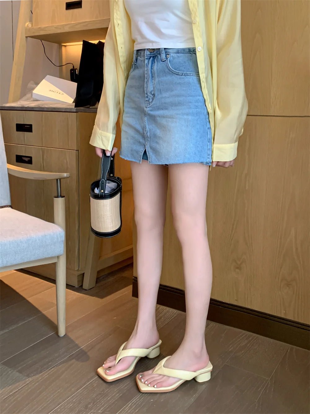 Tongs Cuir Femme Confortables "L'Azurée"