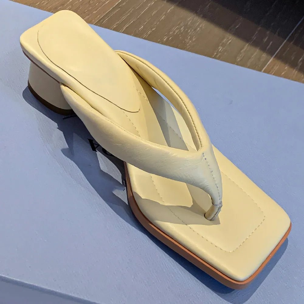Tongs Cuir Femme Confortables "L'Azurée"
