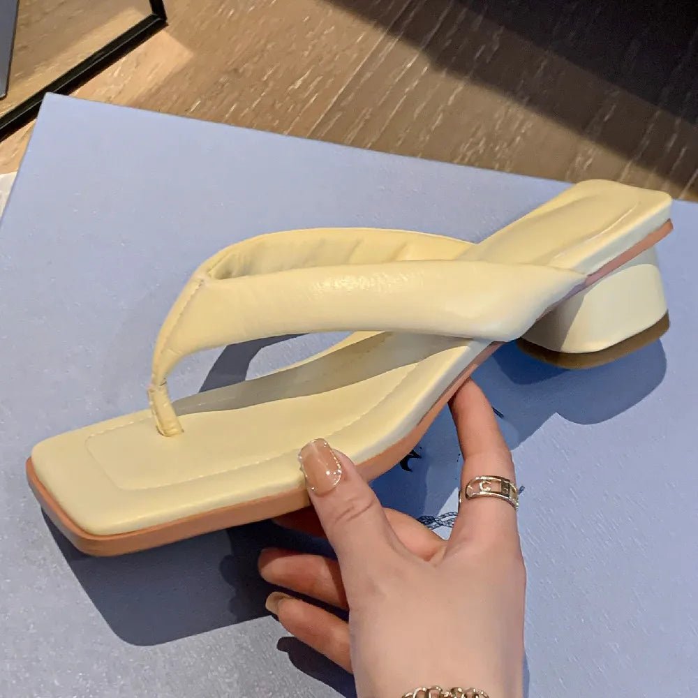Tongs Cuir Femme Confortables "L'Azurée"