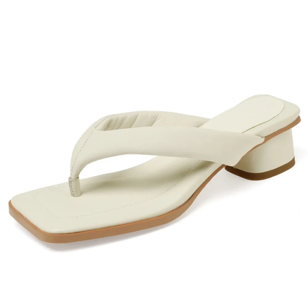 Tongs Cuir Femme Confortables "L'Azurée"