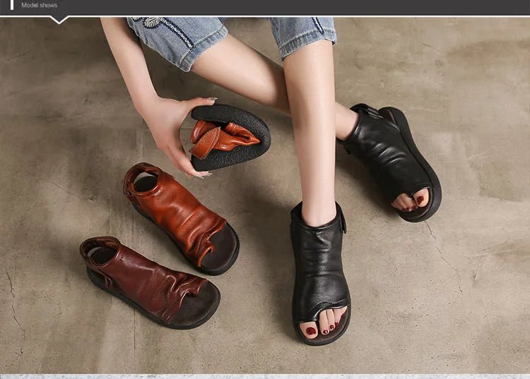 Tongs Cuir Femme élégantes "La Marina"
