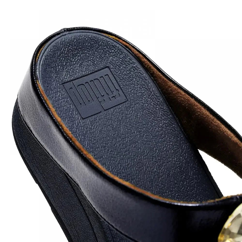 Tongs en cuir pour femme "La Brillante" - Restaur Cuirs