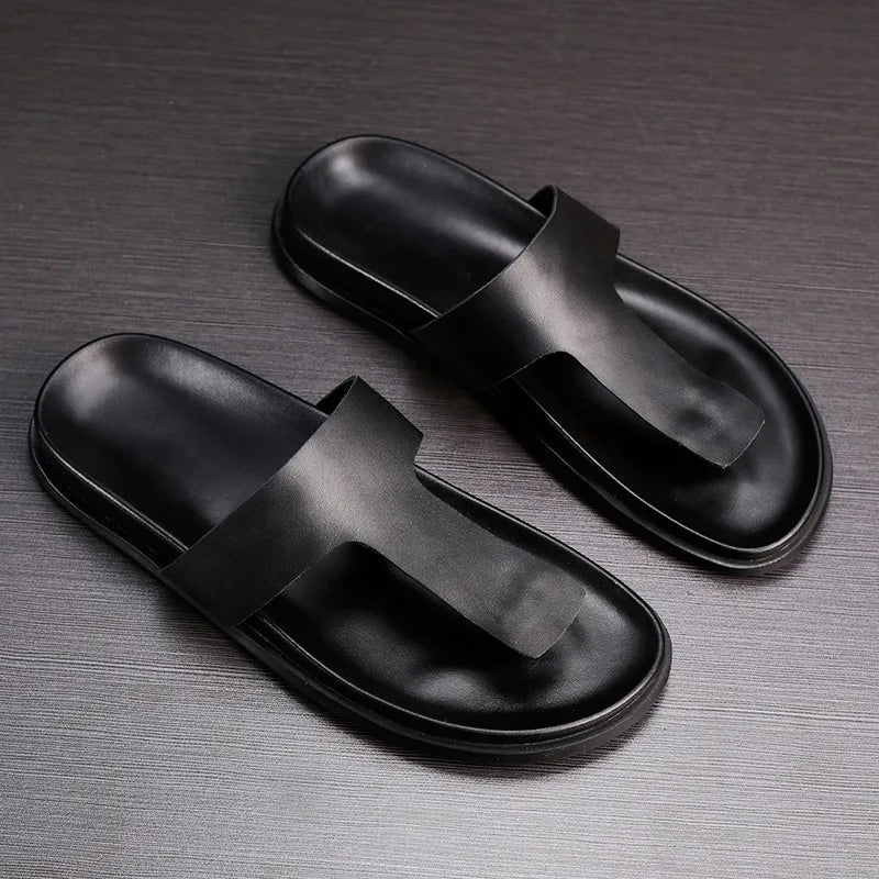 Tongs Hommes Cuir Confort - "Le Pacifique"