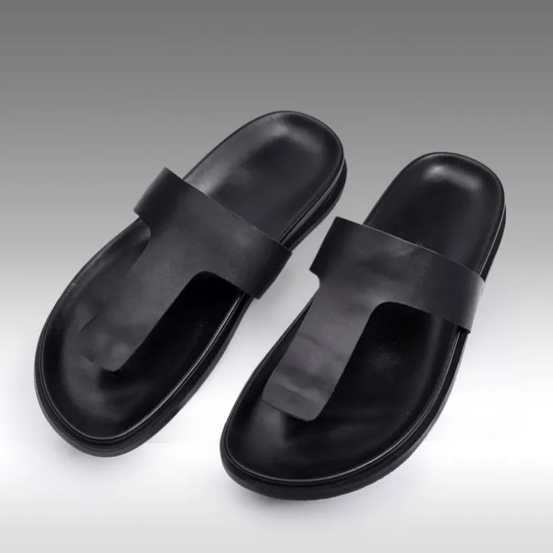 Tongs Hommes Cuir Confort - "Le Pacifique"