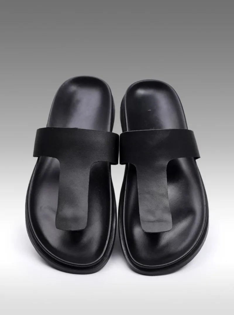 Tongs Hommes Cuir Confort - "Le Pacifique"