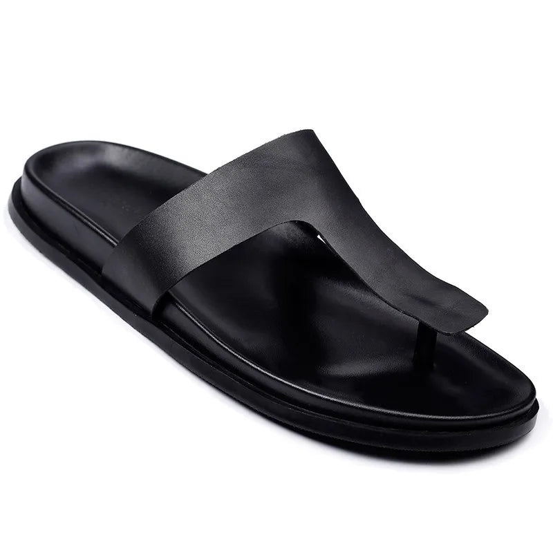 Tongs Hommes Cuir Confort - "Le Pacifique"