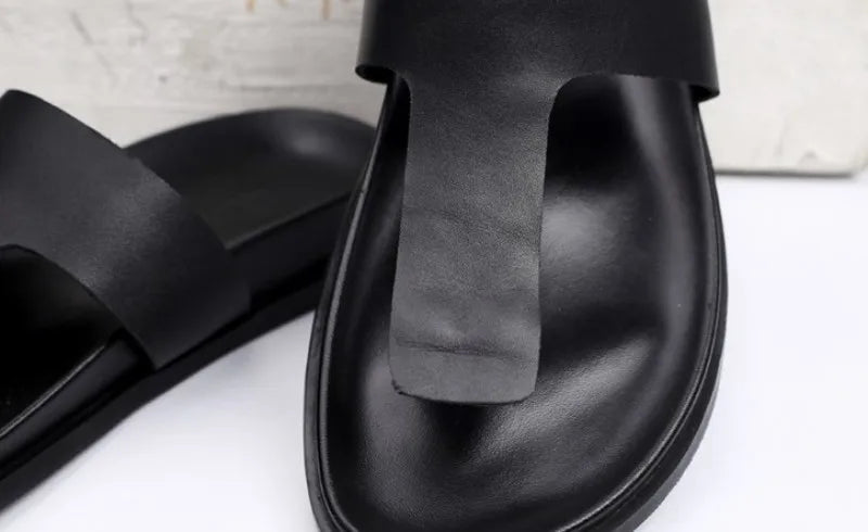 Tongs Hommes Cuir Confort - "Le Pacifique"