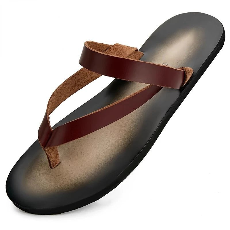 Tongs Hommes Cuir Confortables "Le Zéphyr"