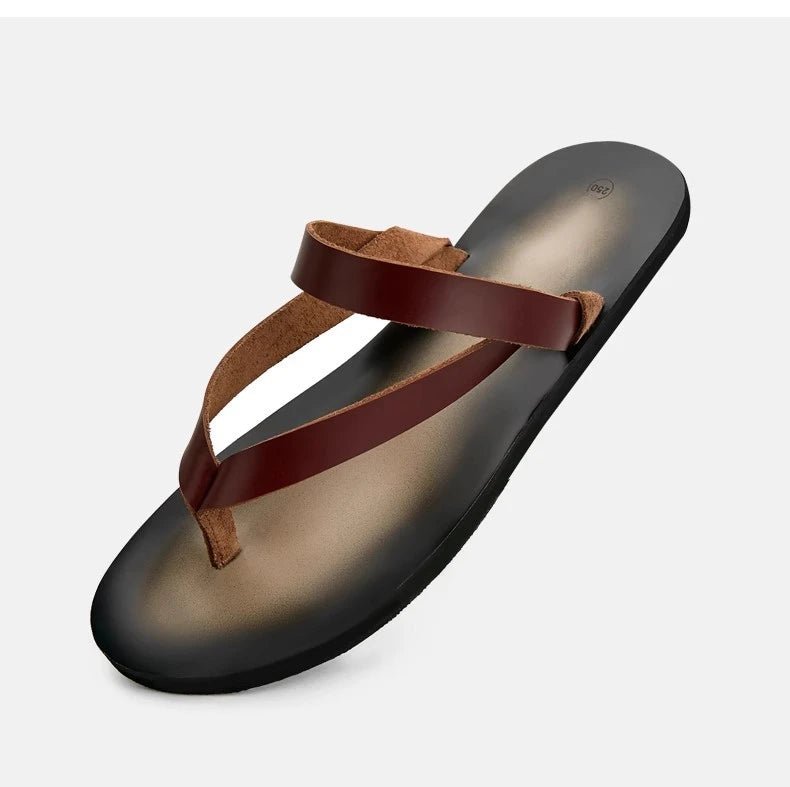 Tongs Hommes Cuir Confortables "Le Zéphyr"