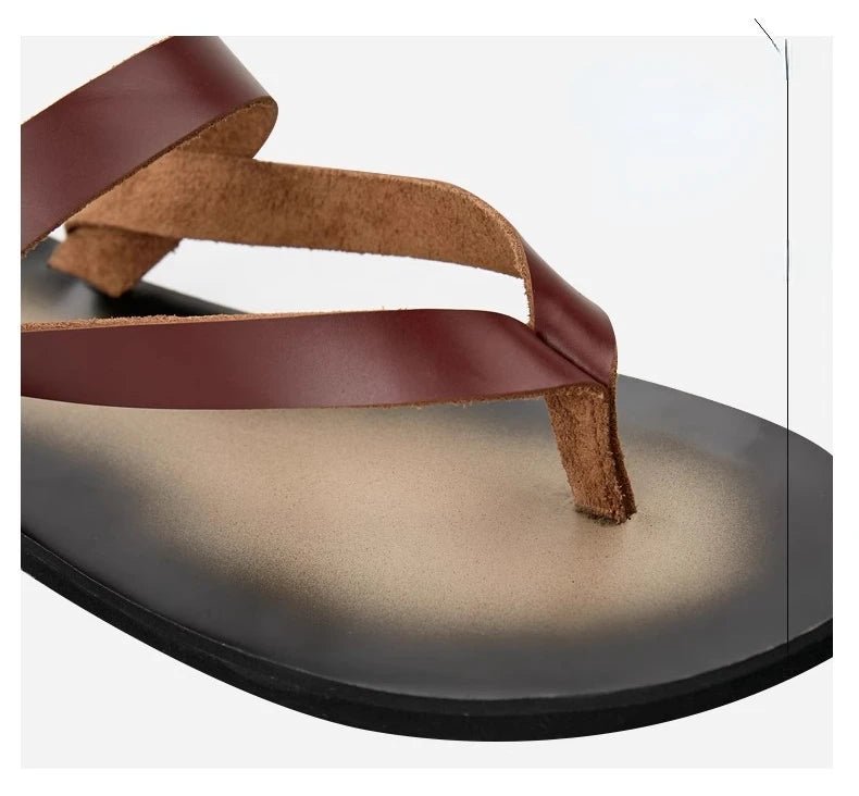 Tongs Hommes Cuir Confortables "Le Zéphyr"