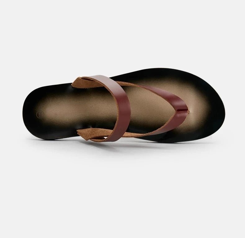 Tongs Hommes Cuir Confortables "Le Zéphyr"
