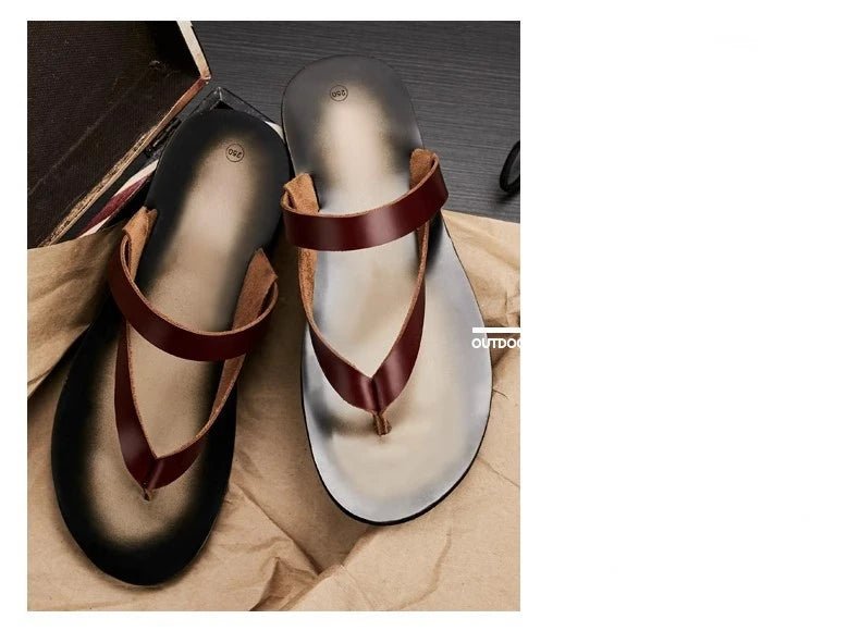 Tongs Hommes Cuir Confortables "Le Zéphyr"