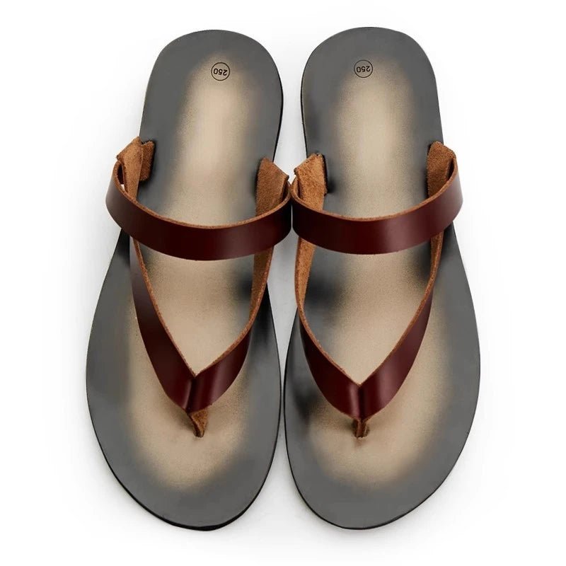 Tongs Hommes Cuir Confortables "Le Zéphyr"