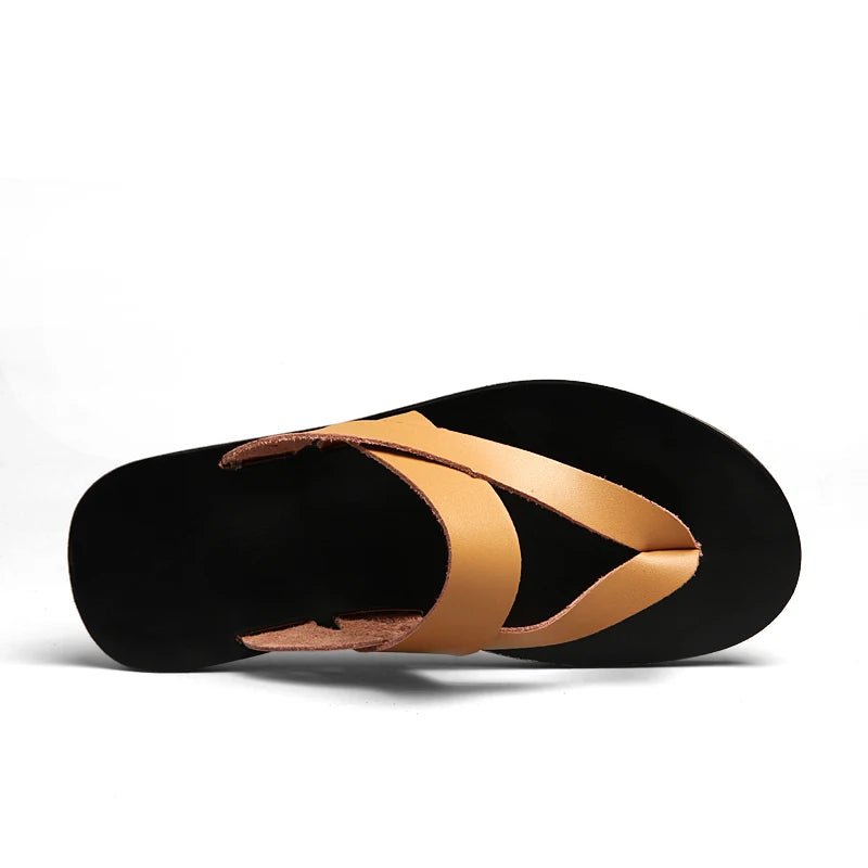 Tongs Hommes Cuir Confortables "L'Embrun"