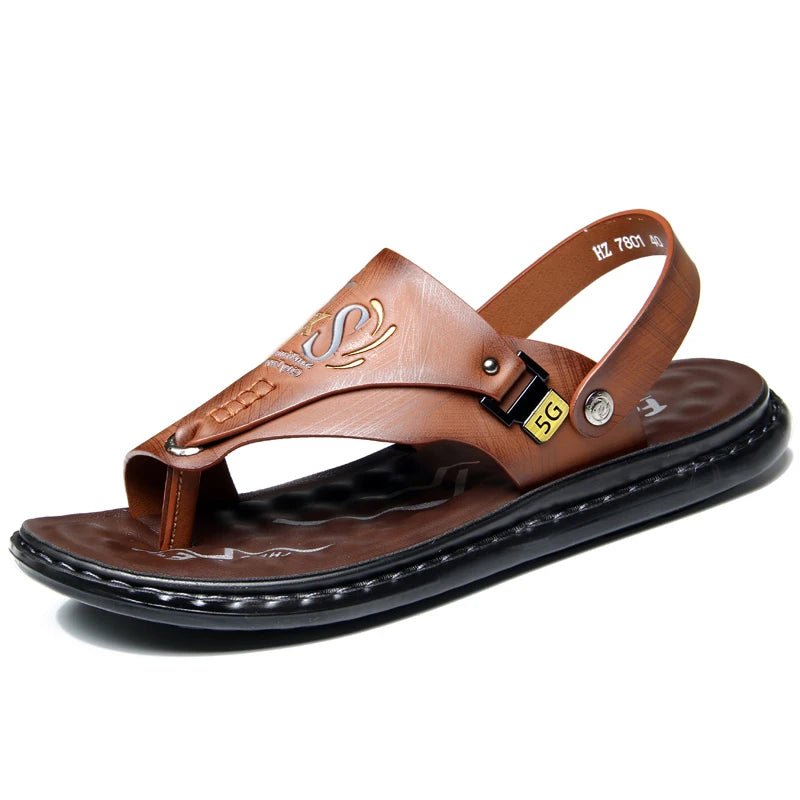 Tongs Hommes Cuir Élégantes "Le Gladiateur"
