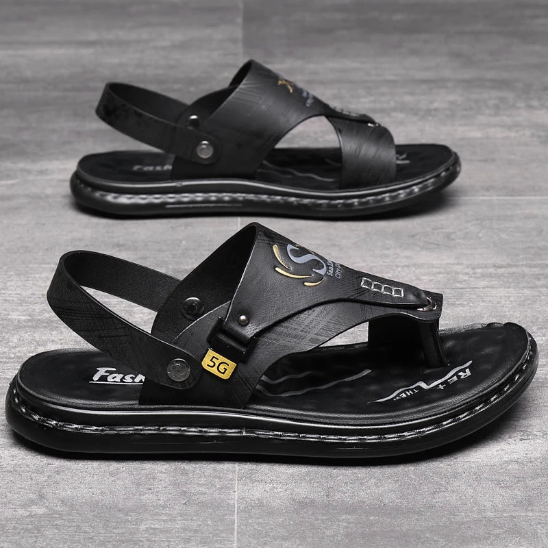 Tongs Hommes Cuir Élégantes "Le Gladiateur"