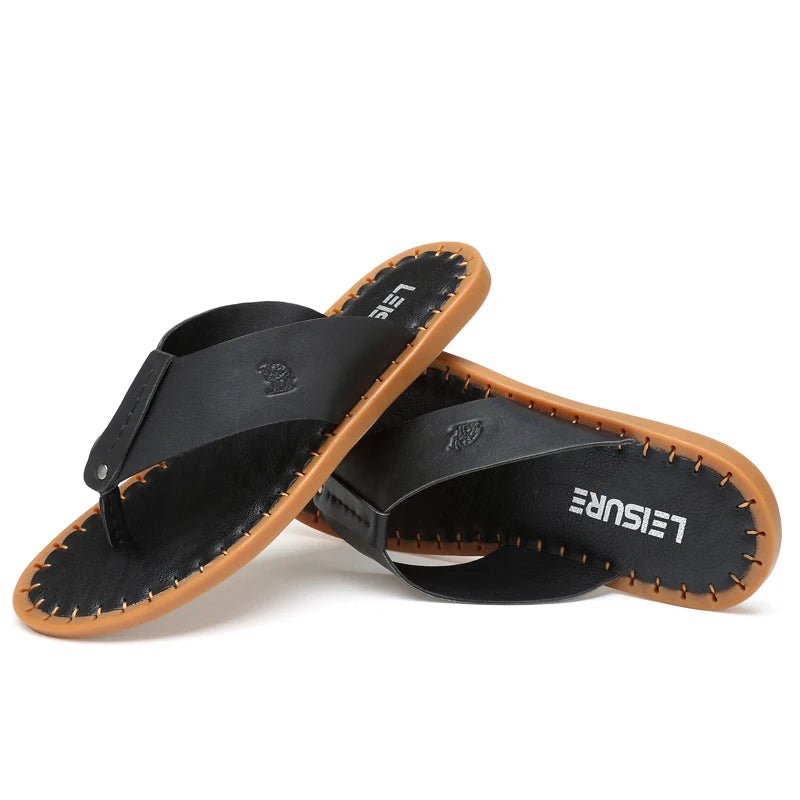 Tongs Hommes Cuir Élégantes "Le Rivage"