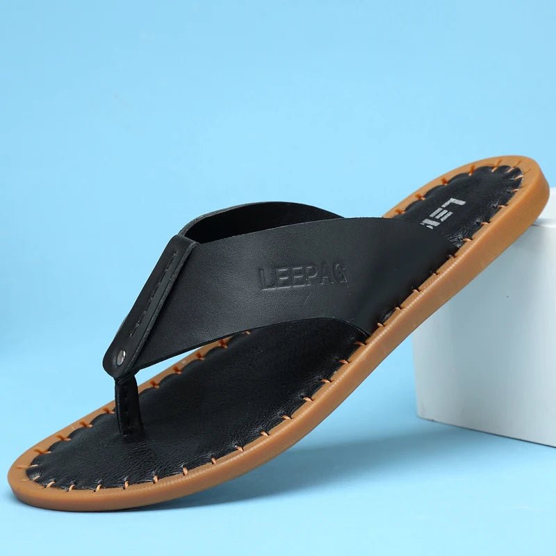 Tongs Hommes Cuir Élégantes "Le Rivage"
