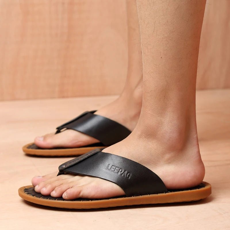 Tongs Hommes Cuir Élégantes "Le Rivage"