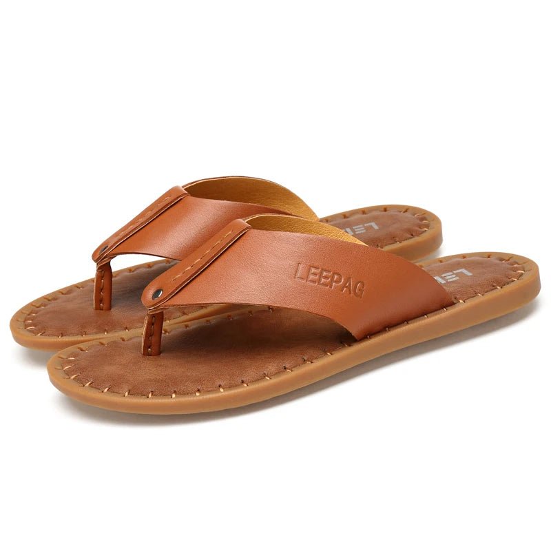 Tongs Hommes Cuir Élégantes "Le Rivage"