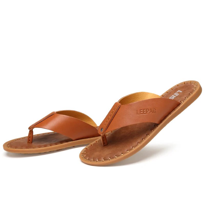 Tongs Hommes Cuir Élégantes "Le Rivage"