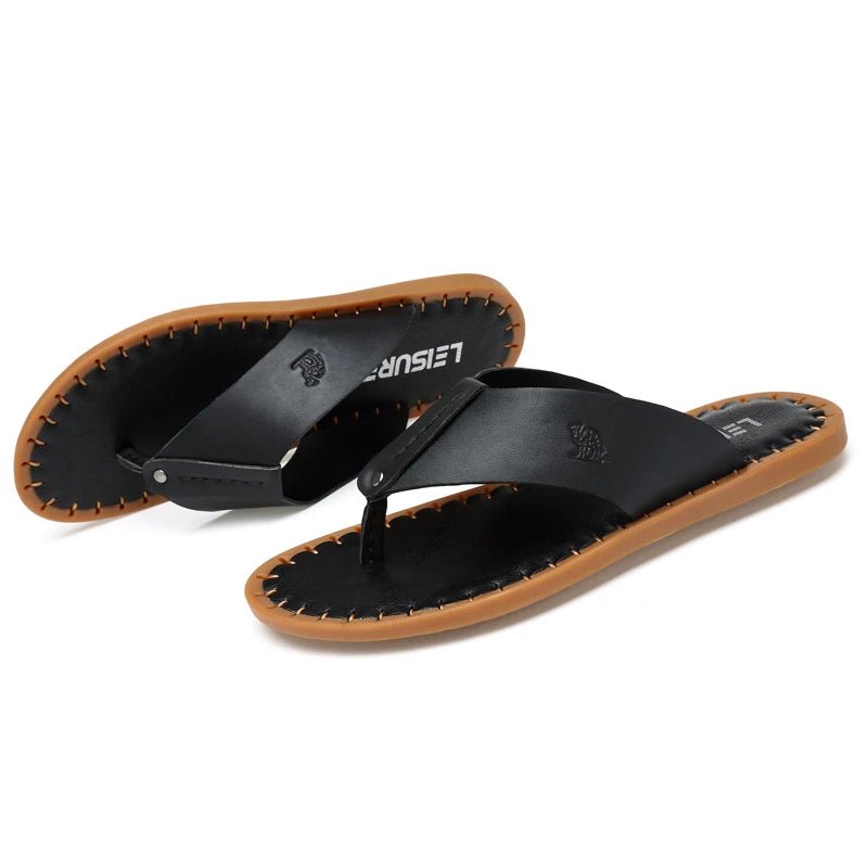 Tongs Hommes Cuir Élégantes "Le Rivage"