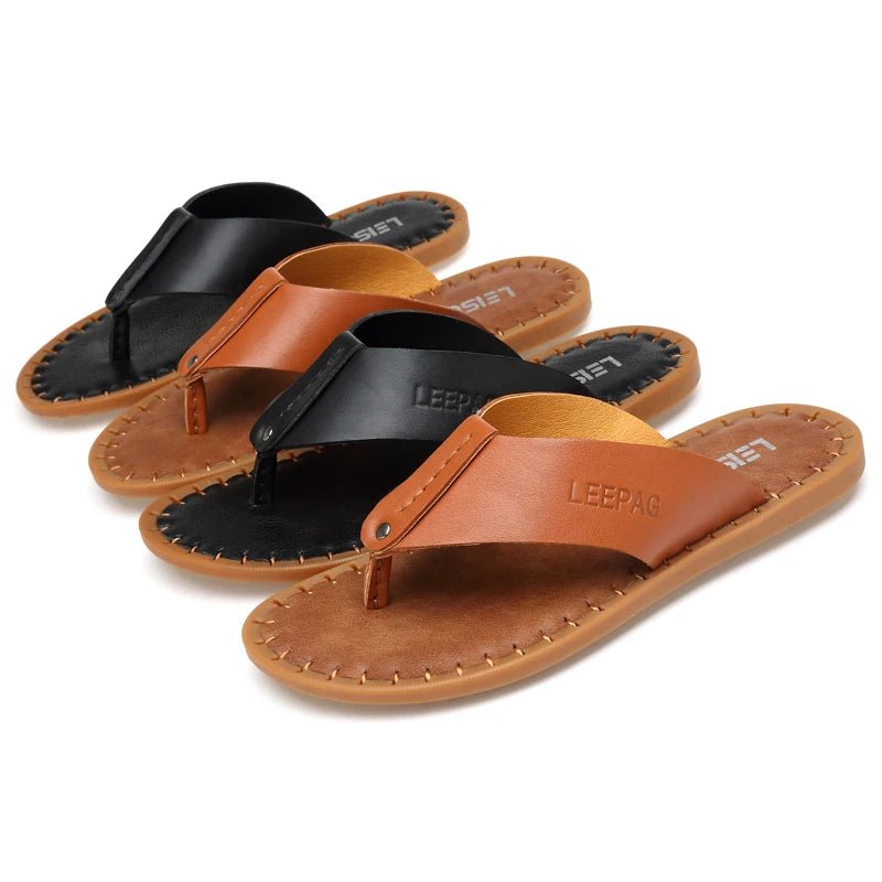 Tongs Hommes Cuir Élégantes "Le Rivage"