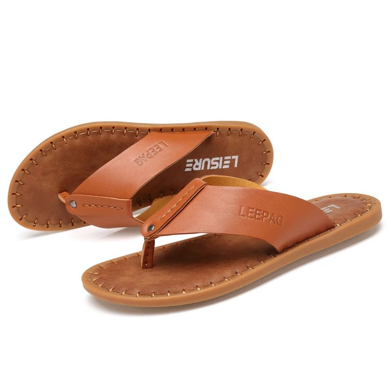 Tongs Hommes Cuir Élégantes "Le Rivage"