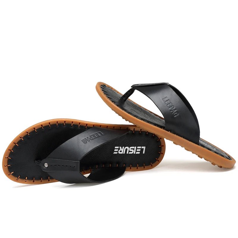 Tongs Hommes Cuir Élégantes "Le Rivage"