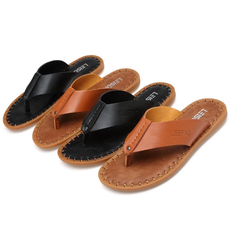 Tongs Hommes Cuir Élégantes "Le Rivage"