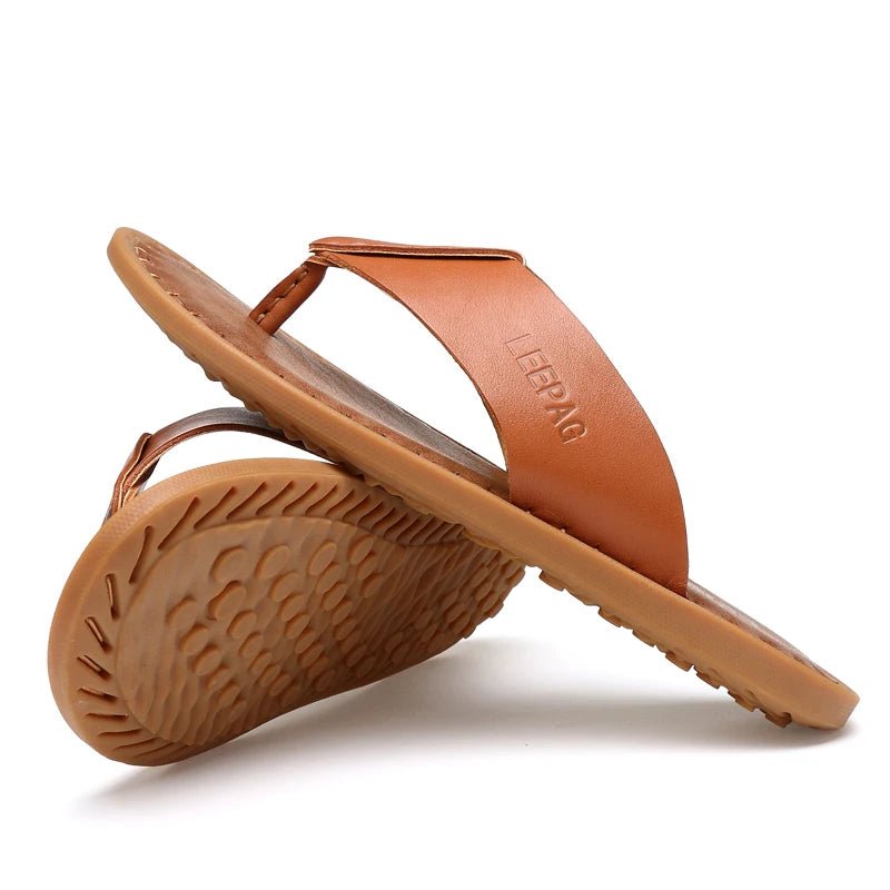 Tongs Hommes Cuir Élégantes "Le Rivage"