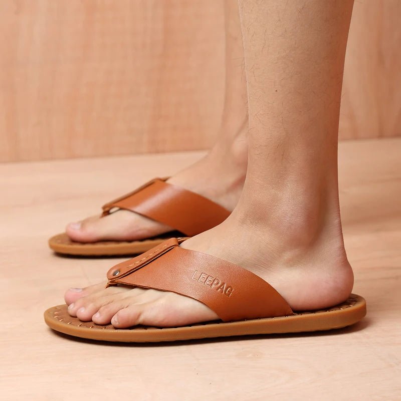 Tongs Hommes Cuir Élégantes "Le Rivage"