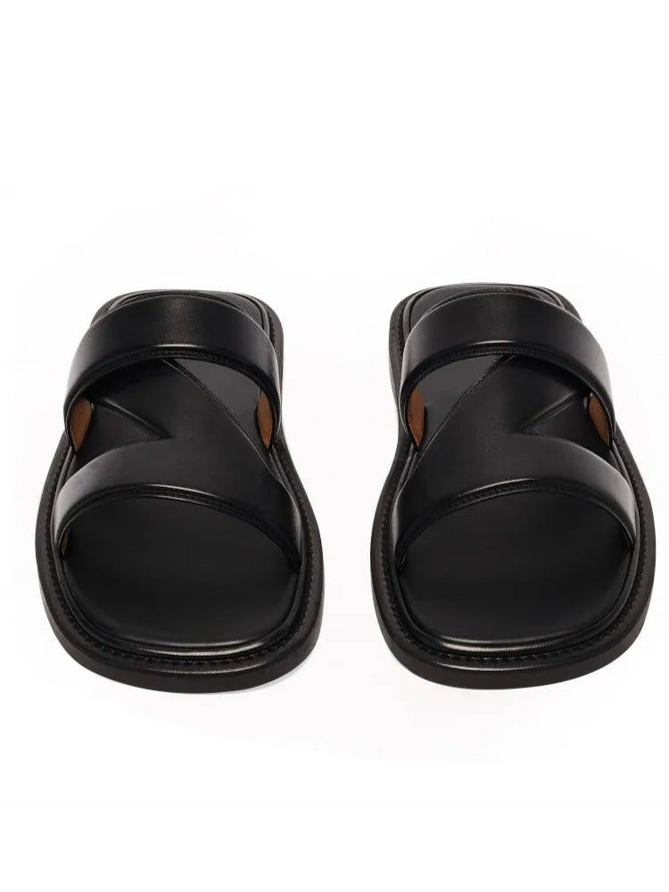 Tongs Hommes Cuir "Le Baigneur"