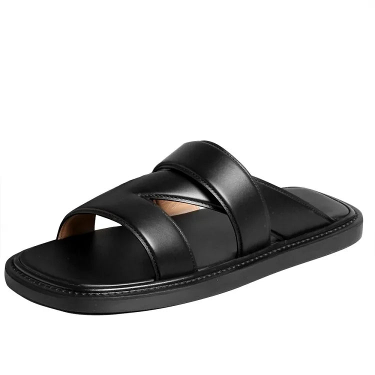Tongs Hommes Cuir "Le Baigneur"